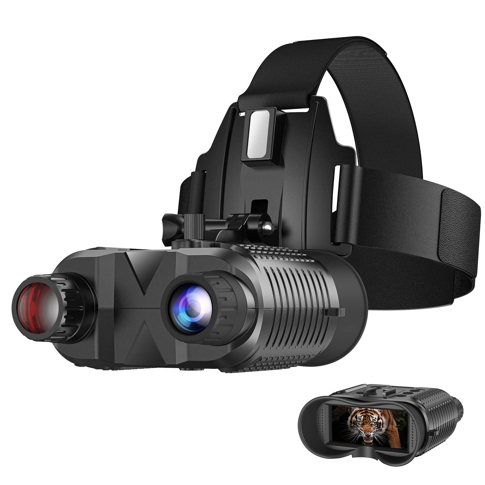 Arzzuniu Head-Mounted Night Vision Goggles - Rechargeable Hands Free Night Vi...