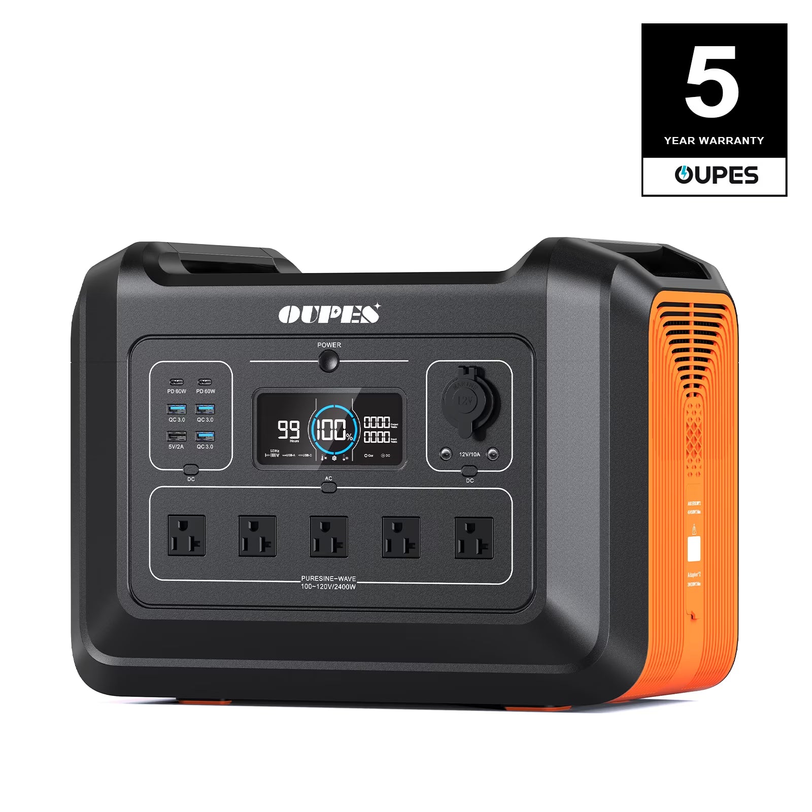 2400 Portable Power Station,2232Wh Lifepo4 Battery,2400W AC Output, Fast Charge, Solar Generator for Camping,Emergency, RV, Off-Grid Living